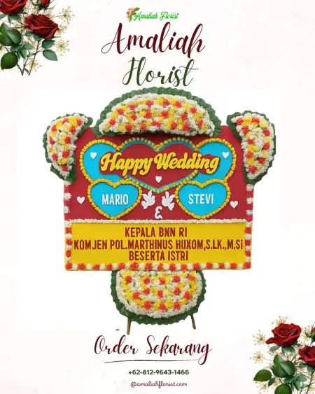 Papan Bunga Pernikahan Kalitapas